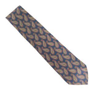 Stefano Rossini Men Necktie 100% Silk Paisley Blue Pink Green Gray 58x4 - NWOT